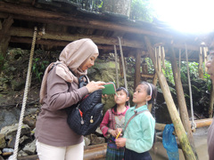 Buying local souvenir for children