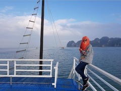 Ms Nadia at Halong Bay